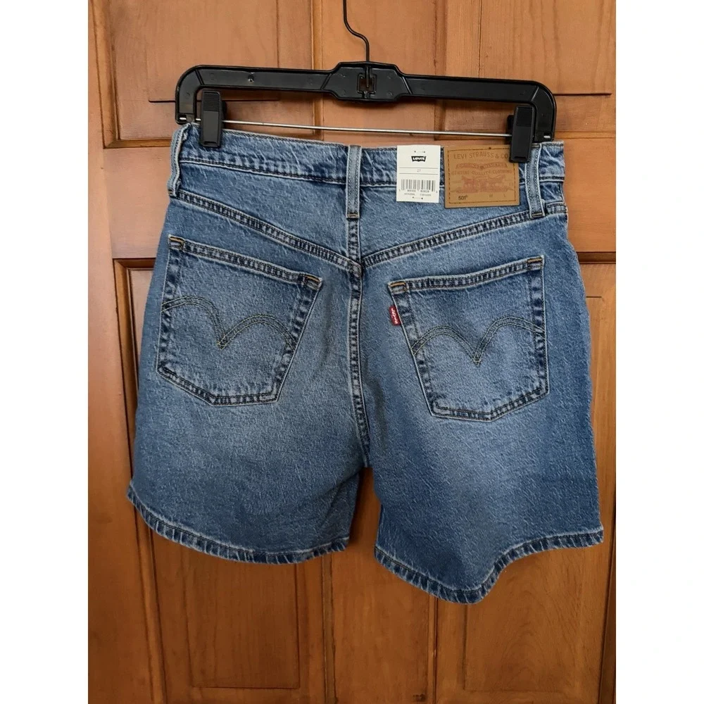 Women's Levi's 501 Mid-Thigh Denim Shorts High-Rise Size 27 NWT